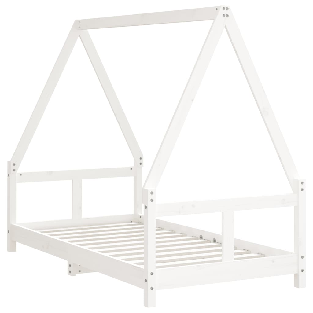 vidaXL Estructura de cama para niños madera de pino blanco 80x160 cm