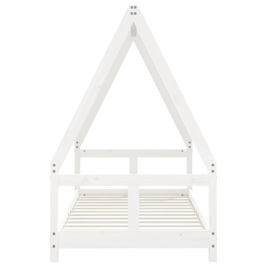 vidaXL Estructura de cama para niños madera de pino blanco 80x160 cm