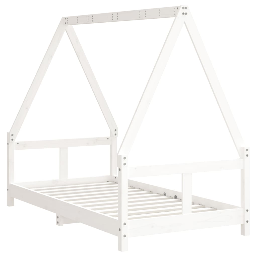 vidaXL Estructura de cama para niños madera de pino blanco 80x160 cm