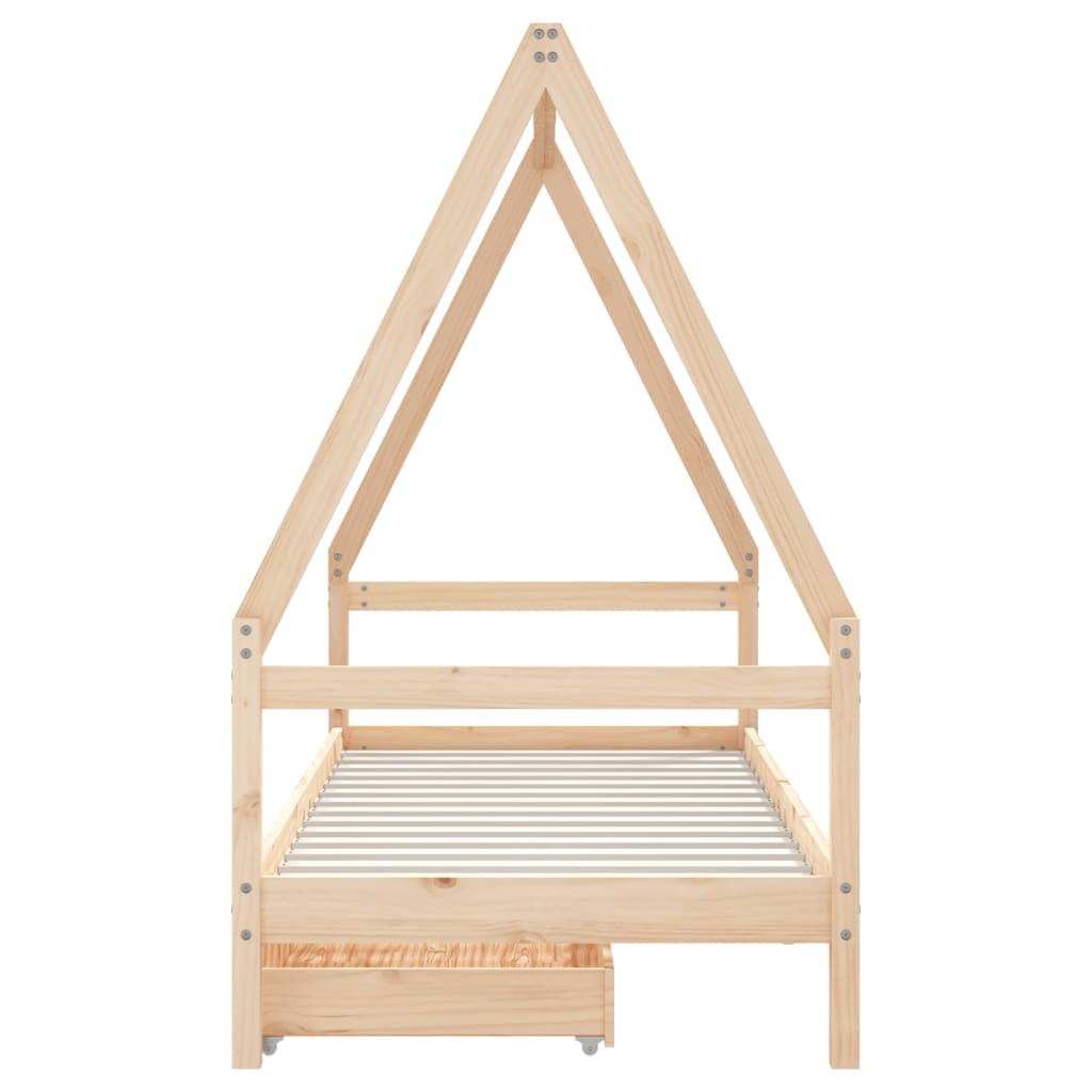 vidaXL Estructura de cama para niños con cajones madera pino 80x200 cm