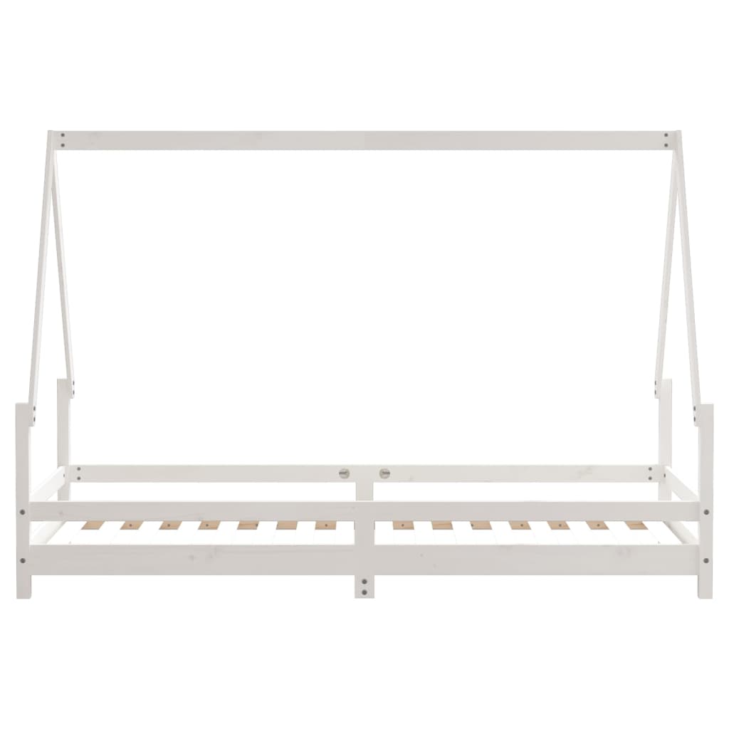 vidaXL Estructura de cama para niños madera de pino blanco 90x200 cm