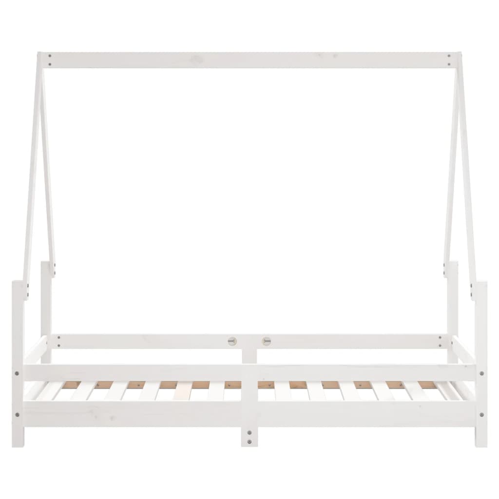 vidaXL Estructura de cama para niños madera de pino blanco 80x160 cm