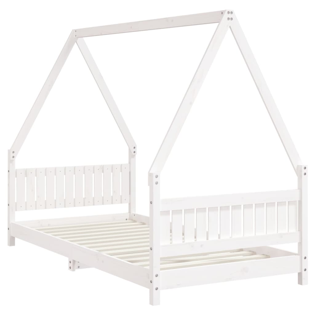 vidaXL Estructura de cama para niños madera de pino blanco 90x190 cm