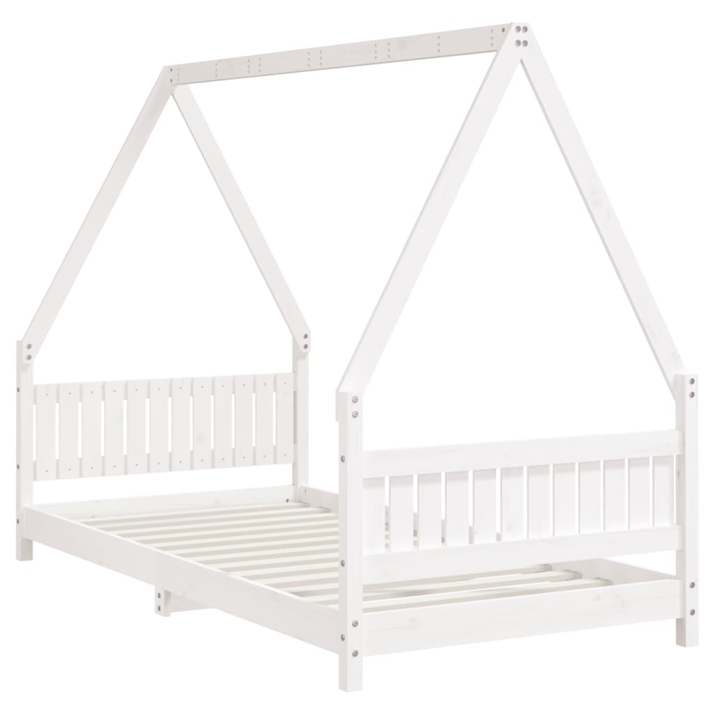 vidaXL Estructura de cama para niños madera de pino blanco 90x190 cm