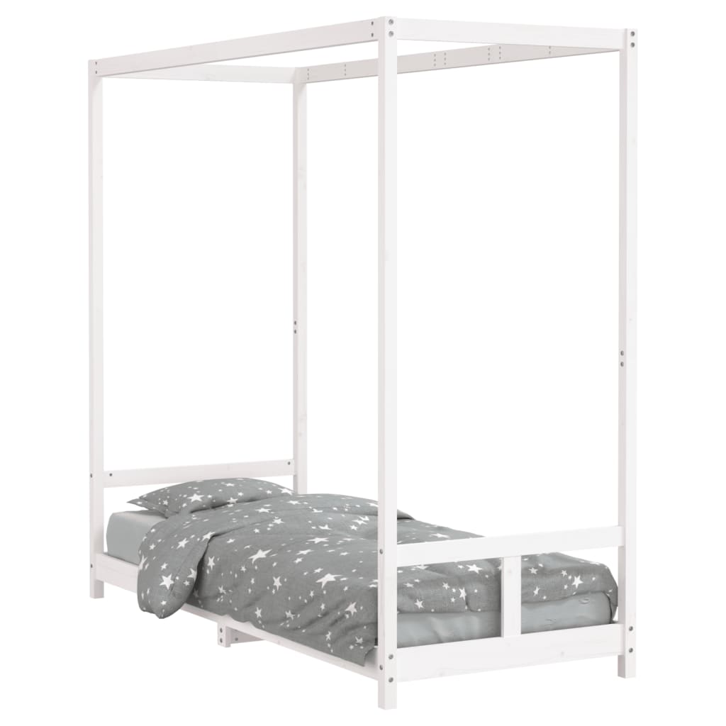 vidaXL Estructura de cama para niños madera de pino blanco 80x200 cm