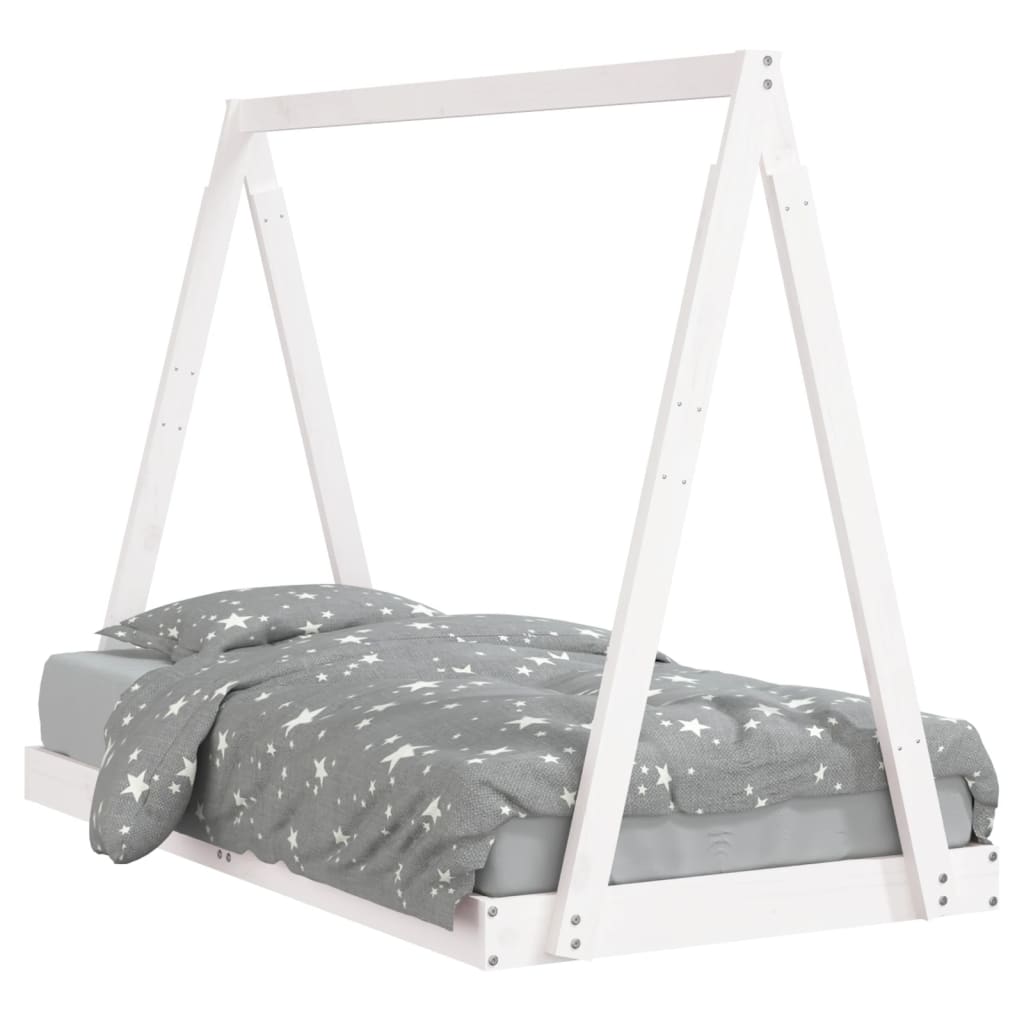 vidaXL Estructura de cama para niños madera de pino blanco 80x160 cm