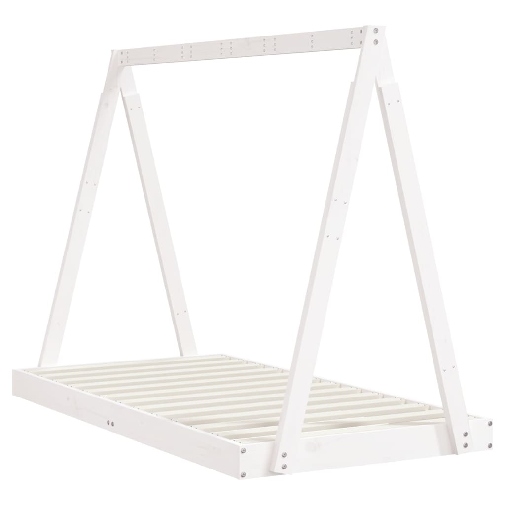 vidaXL Estructura de cama para niños madera de pino blanco 80x160 cm