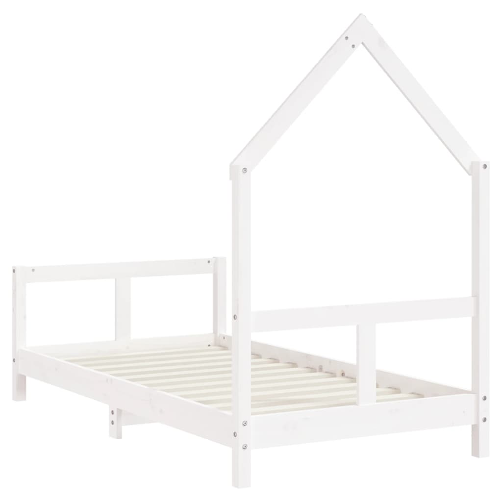 vidaXL Estructura de cama para niños madera de pino blanco 80x160 cm