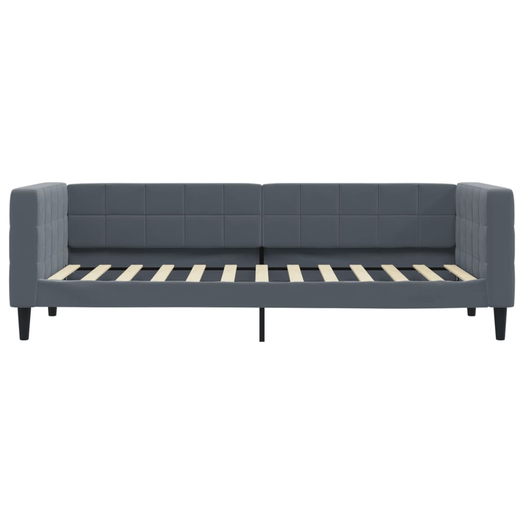 vidaXL Sofá cama con colchón terciopelo gris oscuro 80x200 cm