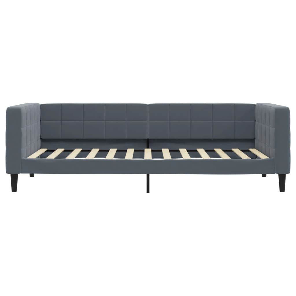 vidaXL Sofá cama con colchón terciopelo gris oscuro 90x200 cm