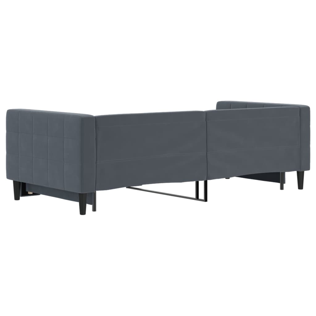 vidaXL Sofá cama nido terciopelo gris oscuro 90x200 cm