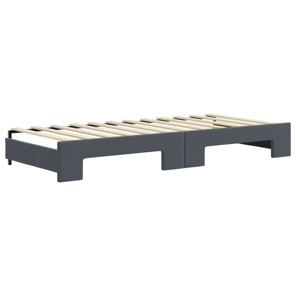 vidaXL Sofá cama nido terciopelo gris oscuro 90x200 cm