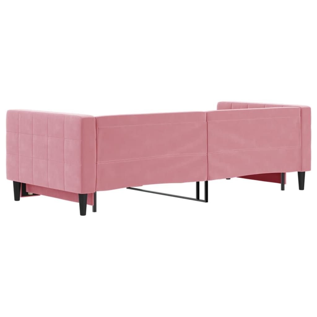 vidaXL Sofá cama nido terciopelo rosa 90x200 cm