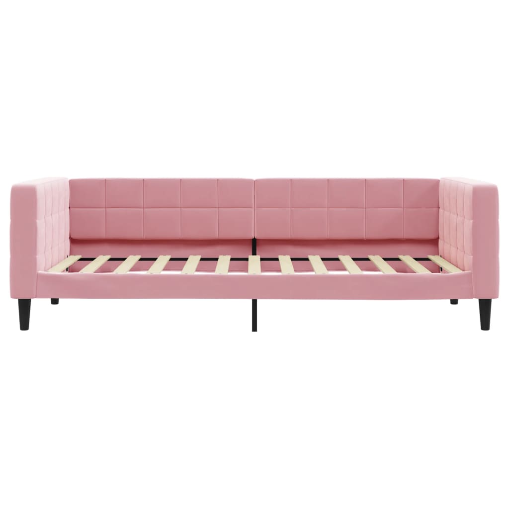 vidaXL Sofá cama nido terciopelo rosa 90x200 cm