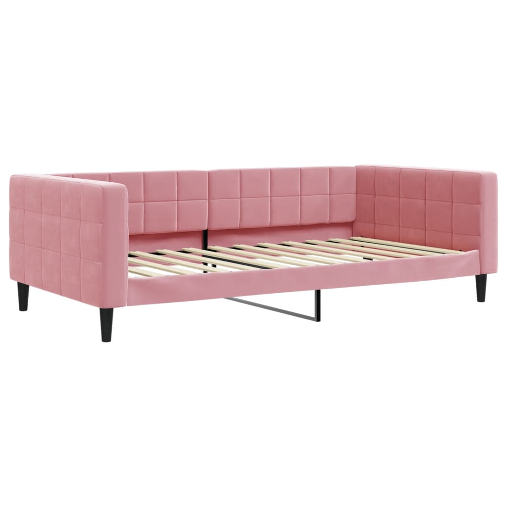 vidaXL Sofá cama nido terciopelo rosa 100x200 cm