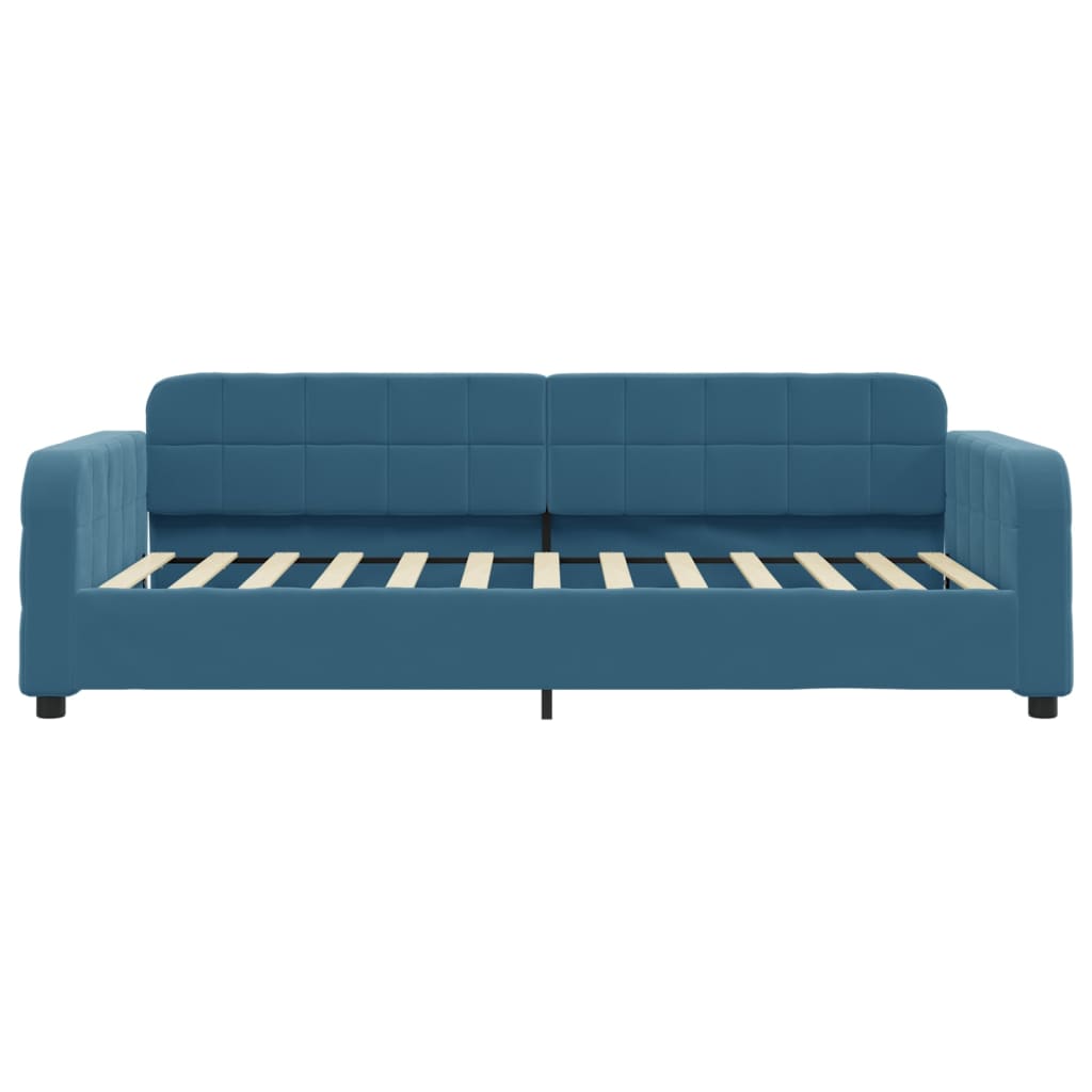 vidaXL Sofá cama con colchón terciopelo azul 90x200 cm