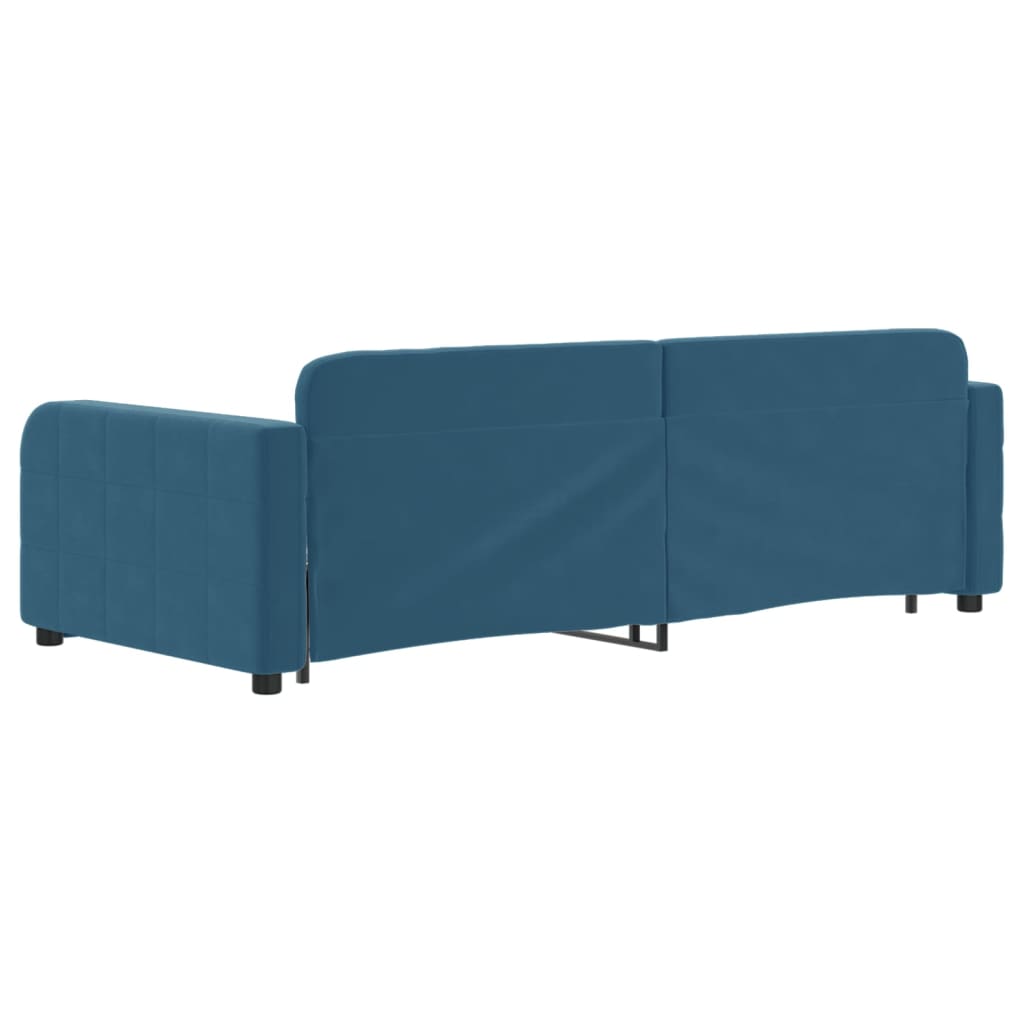 vidaXL Sofá cama nido terciopelo azul 90x200 cm