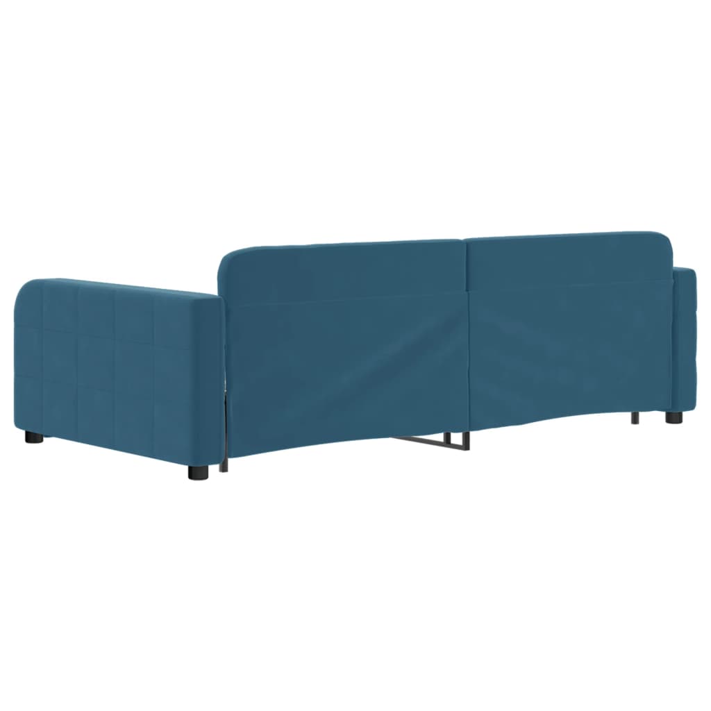 vidaXL Sofá cama nido terciopelo azul 100x200 cm