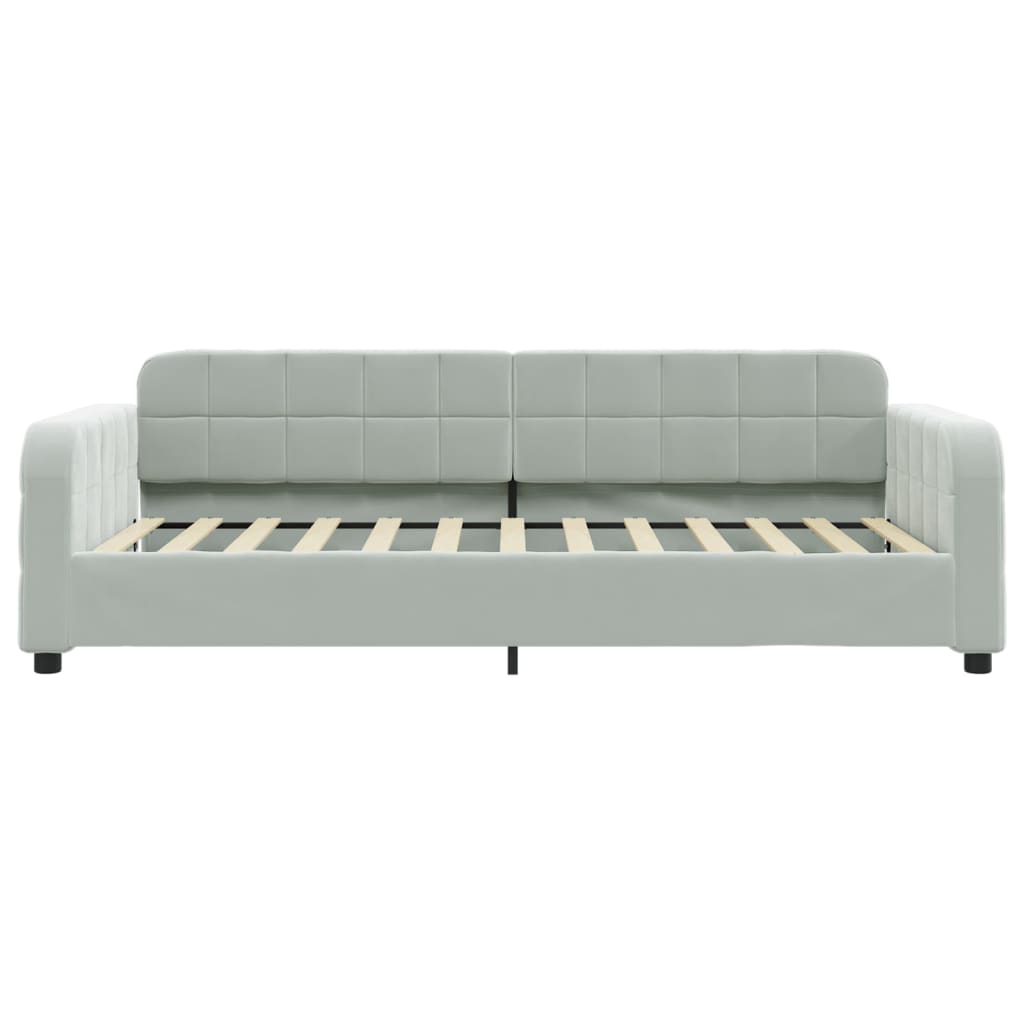 vidaXL Sofá cama nido terciopelo gris claro 100x200 cm