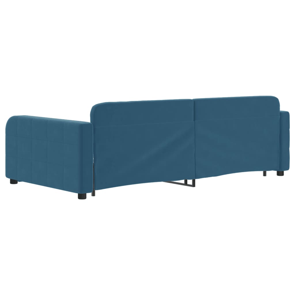 vidaXL Sofá cama nido con cajones terciopelo azul 100x200 cm