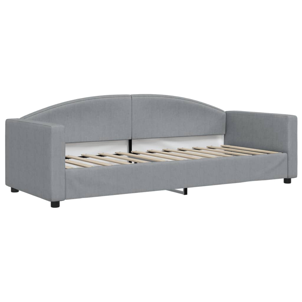 vidaXL Sofá cama nido con cajones tela gris claro 80x200 cm