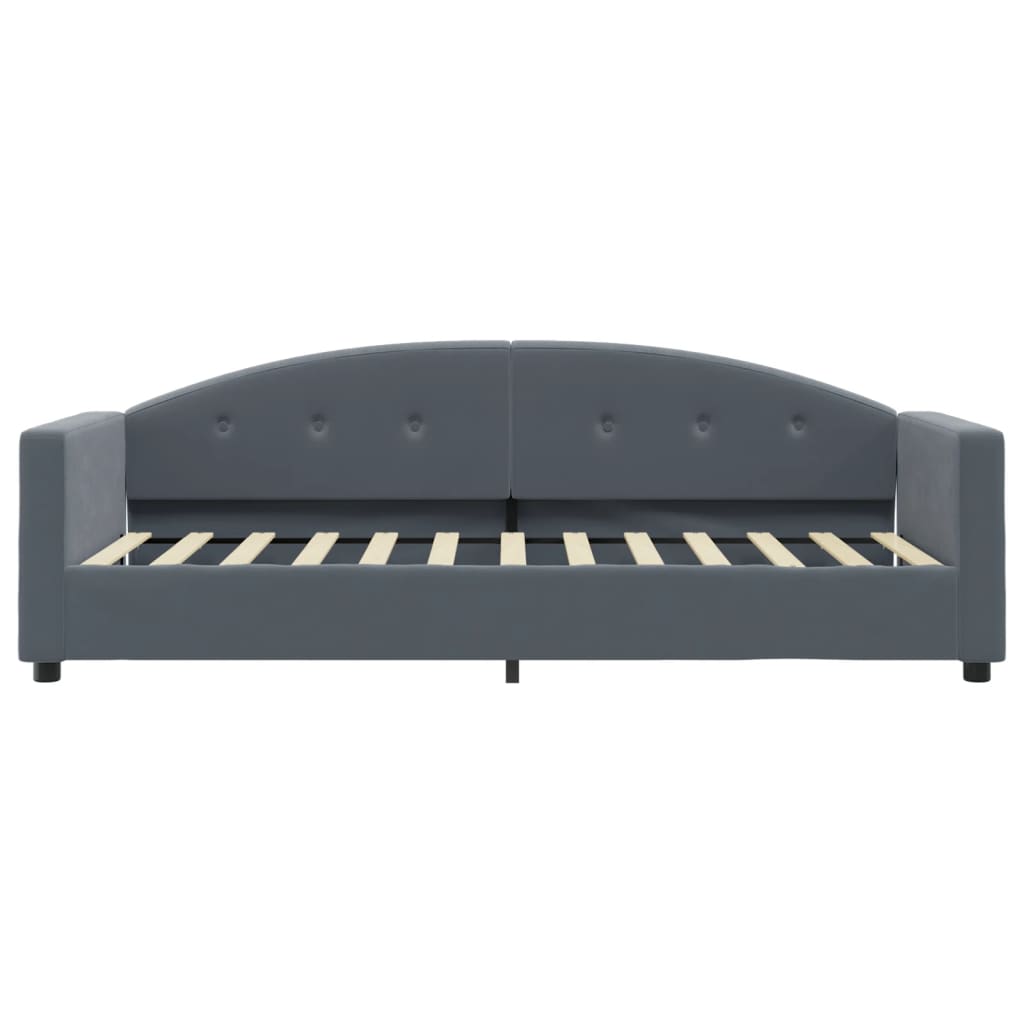 vidaXL Sofá cama con colchón terciopelo gris oscuro 80x200 cm