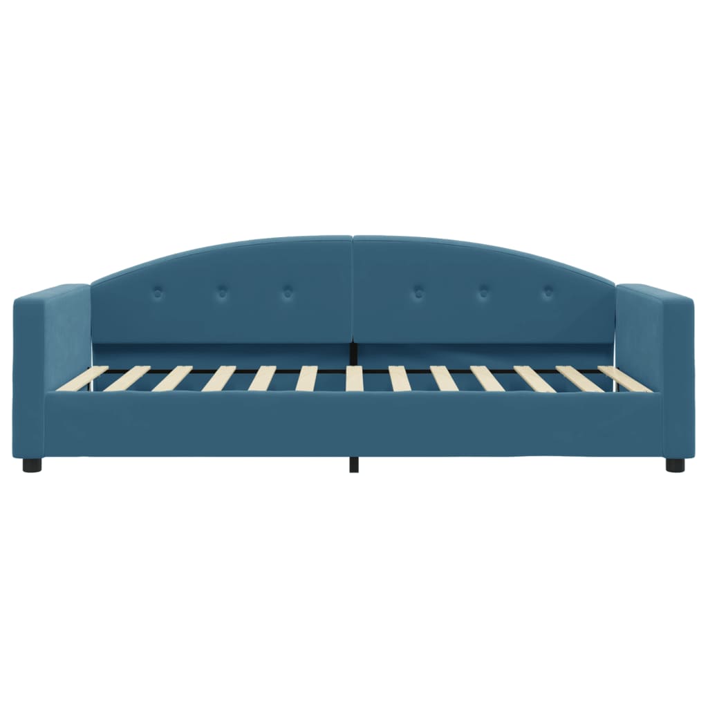 vidaXL Sofá cama con colchón terciopelo azul 90x200 cm