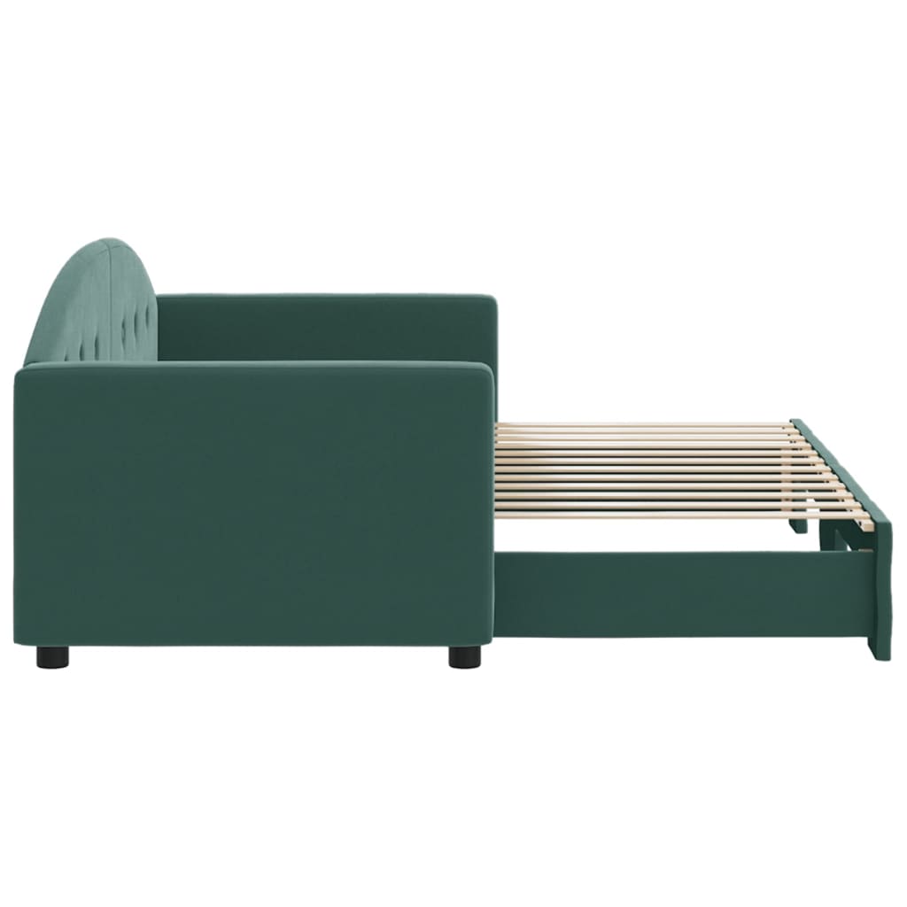 vidaXL Sofá cama nido terciopelo verde oscuro 80x200 cm