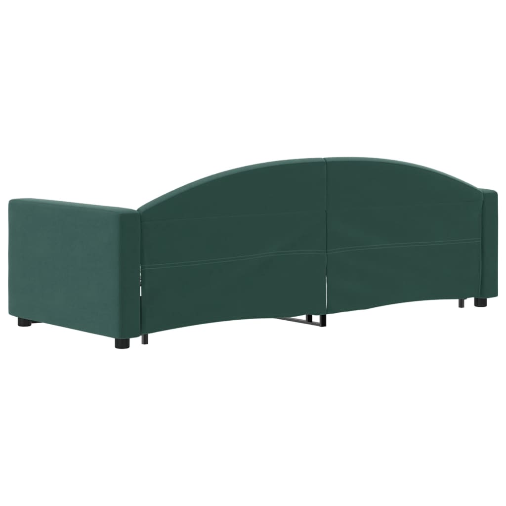 vidaXL Sofá cama nido terciopelo verde oscuro 80x200 cm