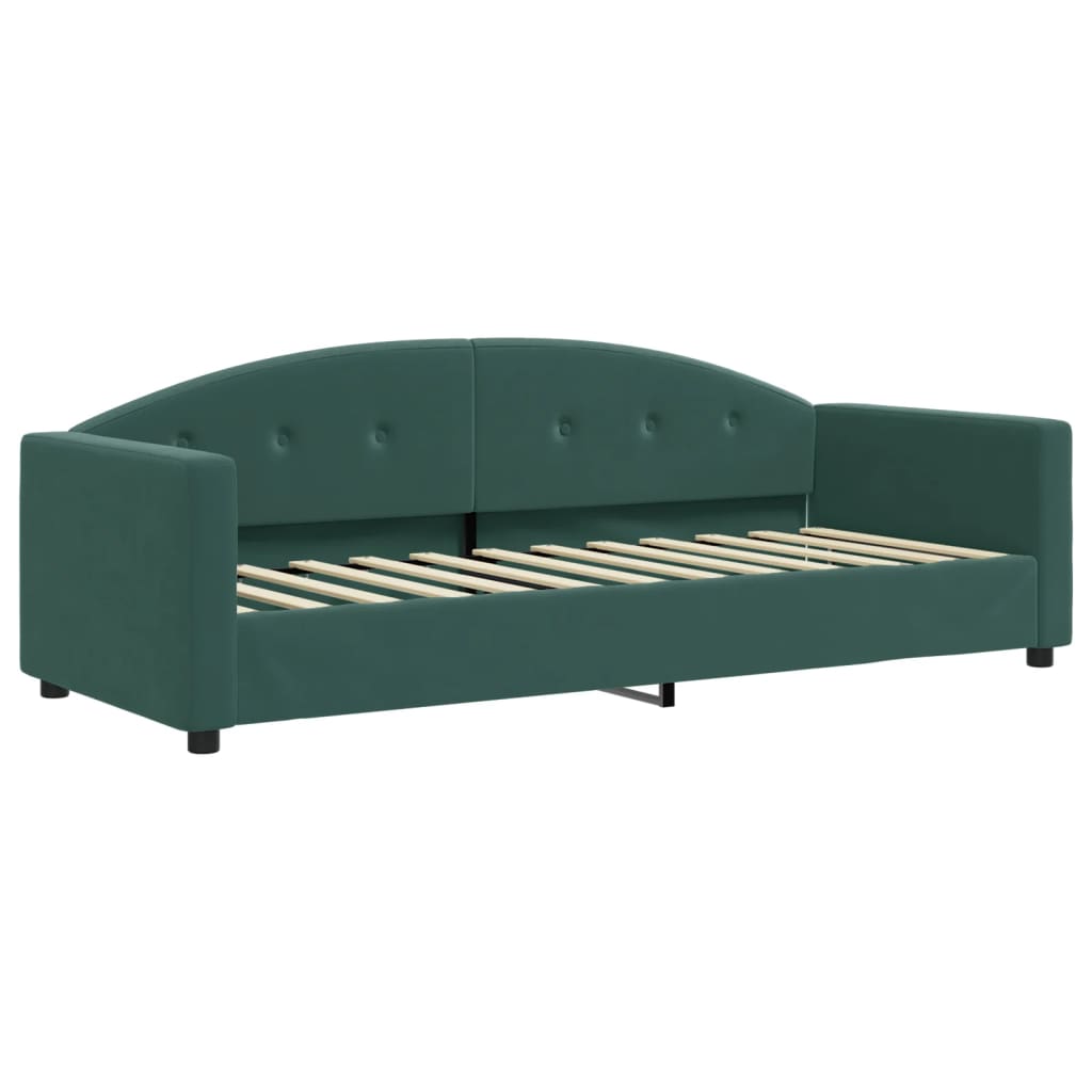 vidaXL Sofá cama nido terciopelo verde oscuro 80x200 cm