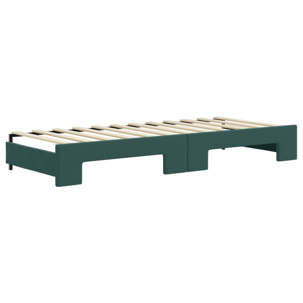 vidaXL Sofá cama nido terciopelo verde oscuro 80x200 cm