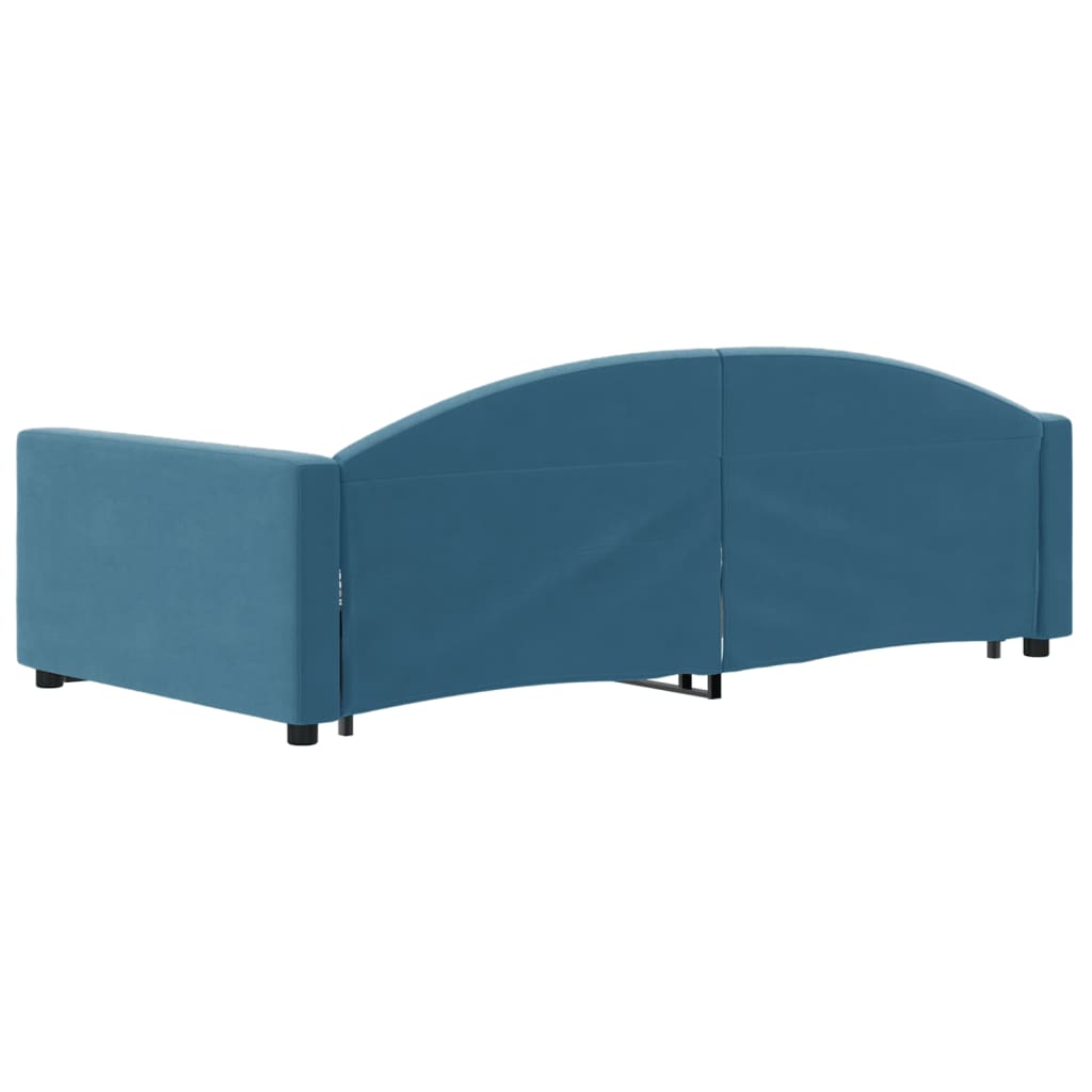 vidaXL Sofá cama nido con cajones terciopelo azul 90x200 cm