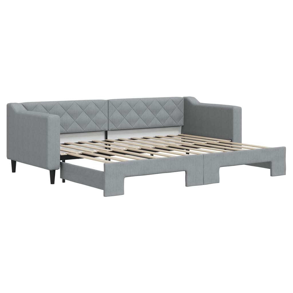 vidaXL Sofá cama nido tela gris claro 80x200 cm