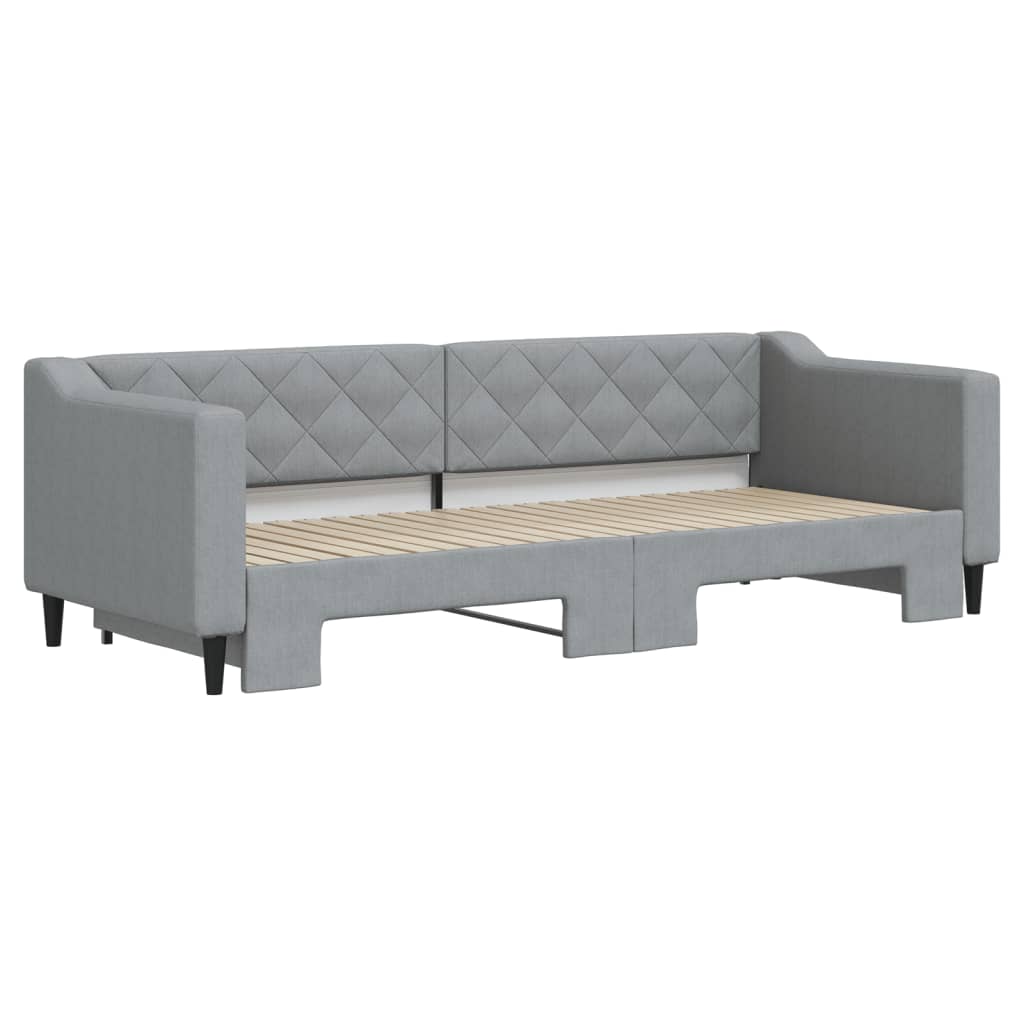 vidaXL Sofá cama nido tela gris claro 80x200 cm