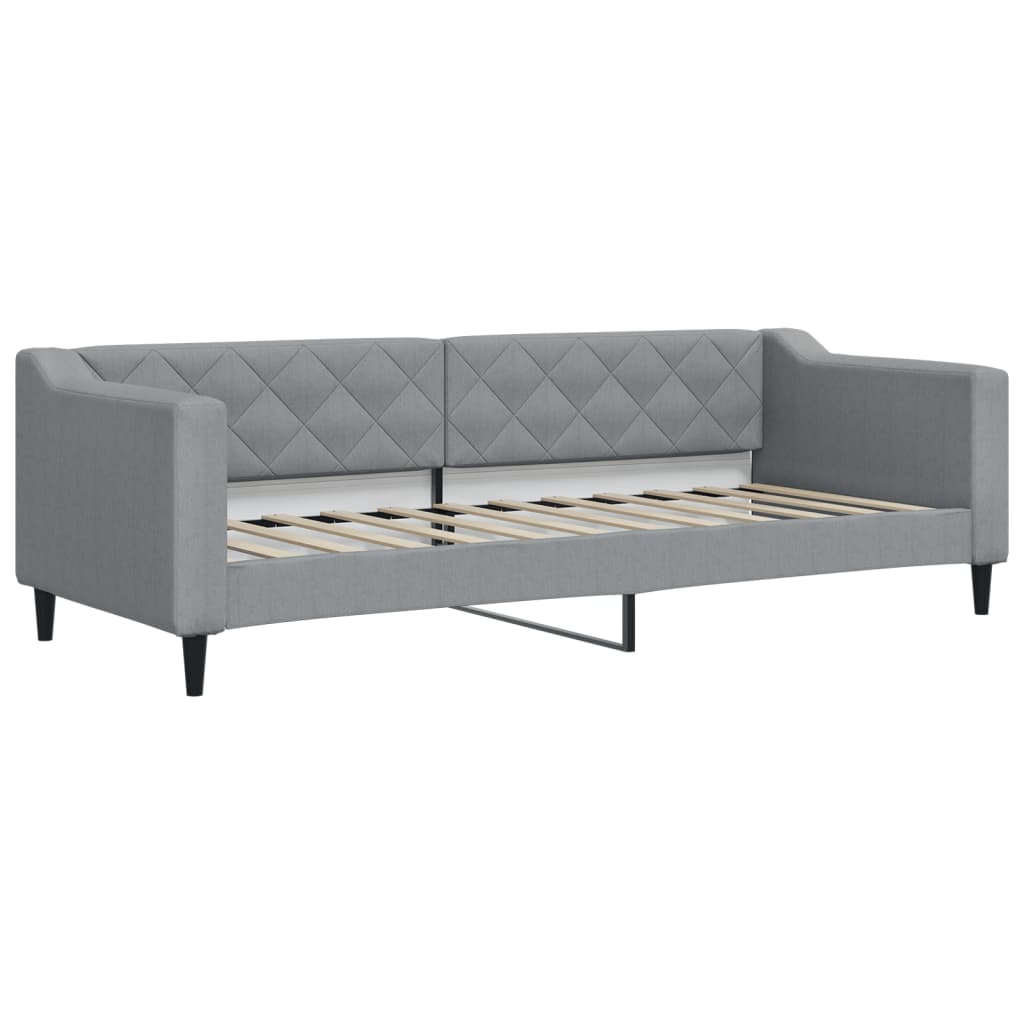 vidaXL Sofá cama nido tela gris claro 80x200 cm