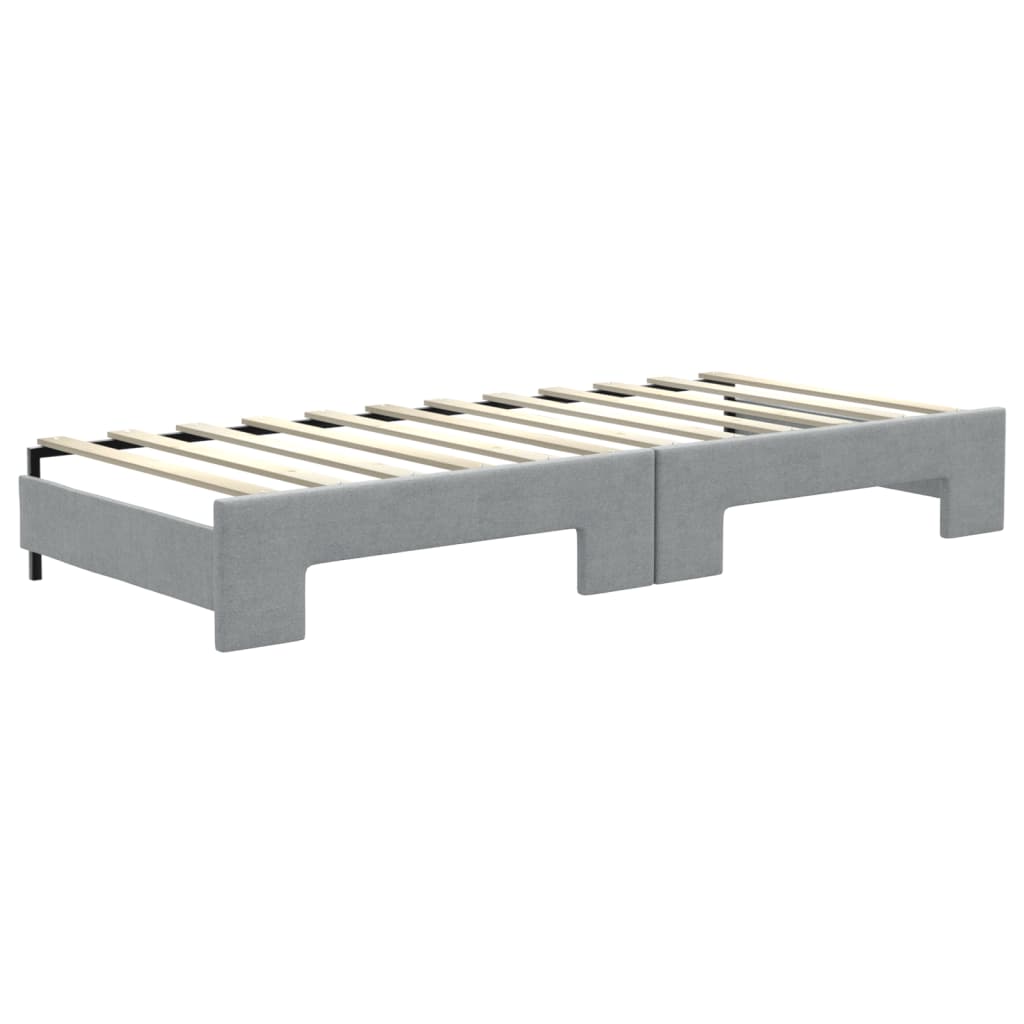 vidaXL Sofá cama nido tela gris claro 80x200 cm