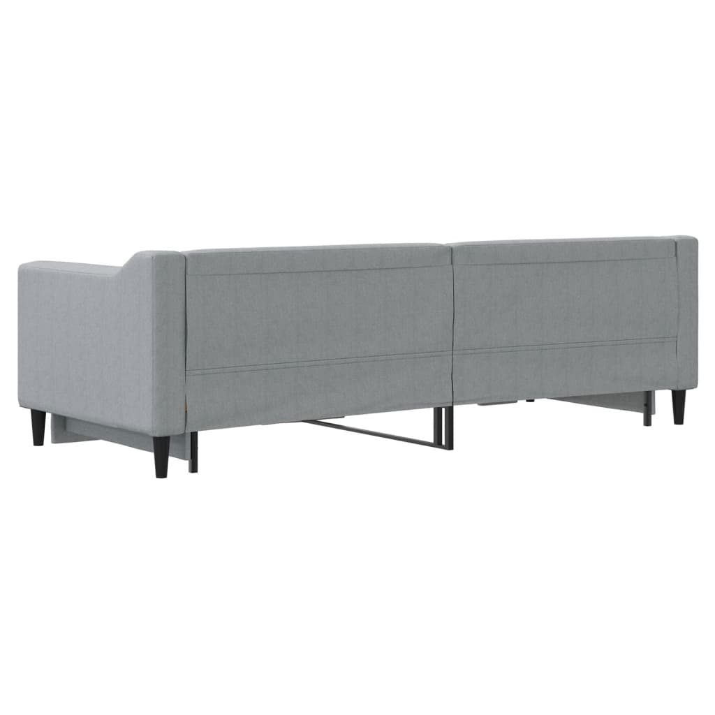 vidaXL Sofá cama nido tela gris claro 80x200 cm