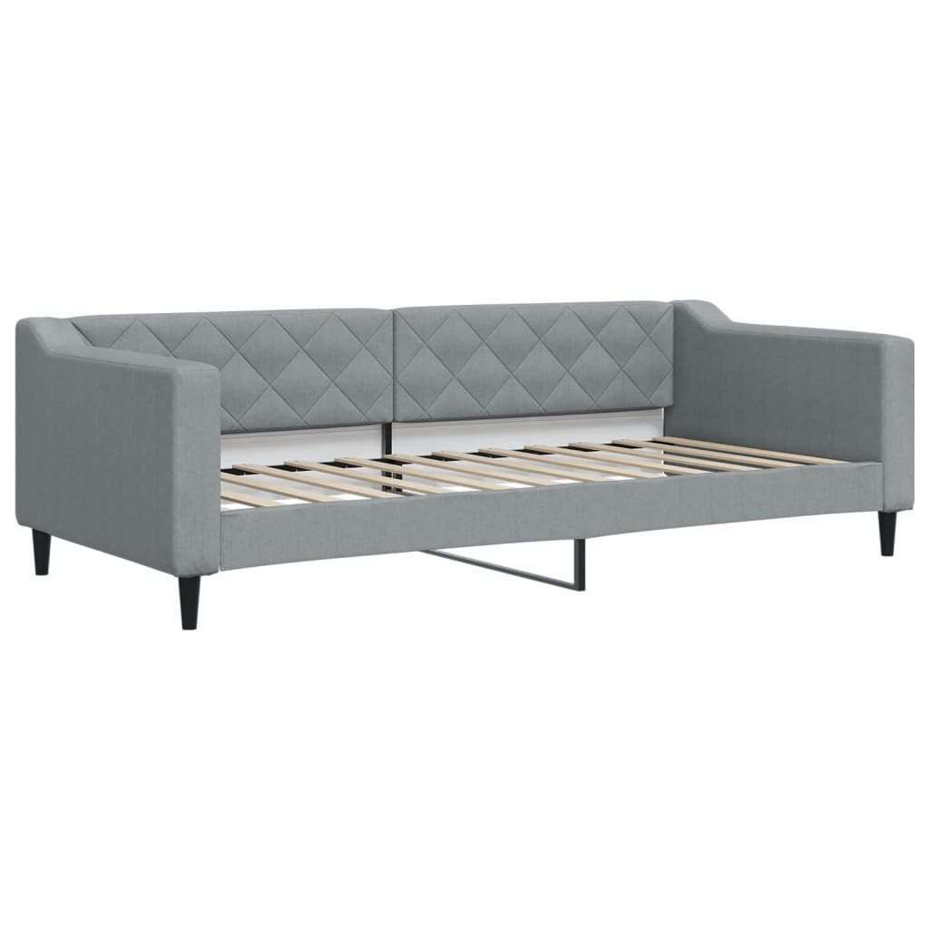 vidaXL Sofá cama nido tela gris claro 90x200 cm