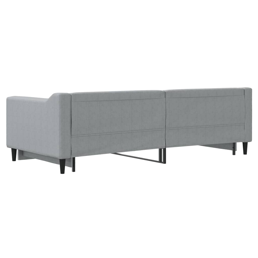 vidaXL Sofá cama nido tela gris claro 90x200 cm