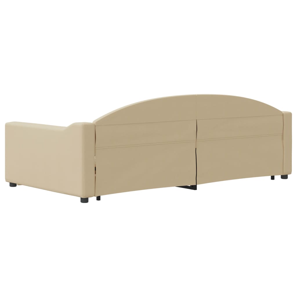 vidaXL Sofá cama nido tela crema 100x200 cm