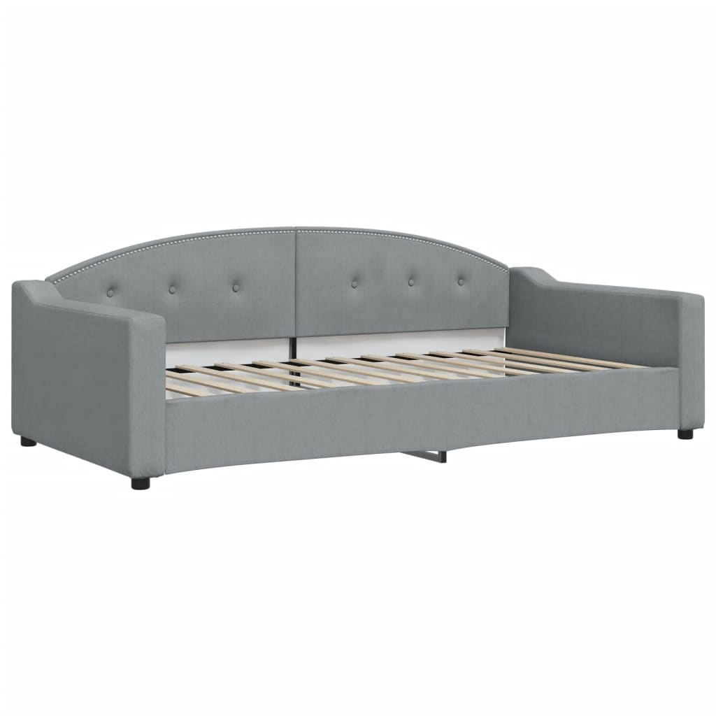 vidaXL Sofá cama nido con cajones tela gris claro 100x200 cm