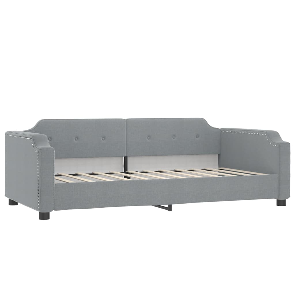 vidaXL Sofá cama nido tela gris claro 90x200 cm