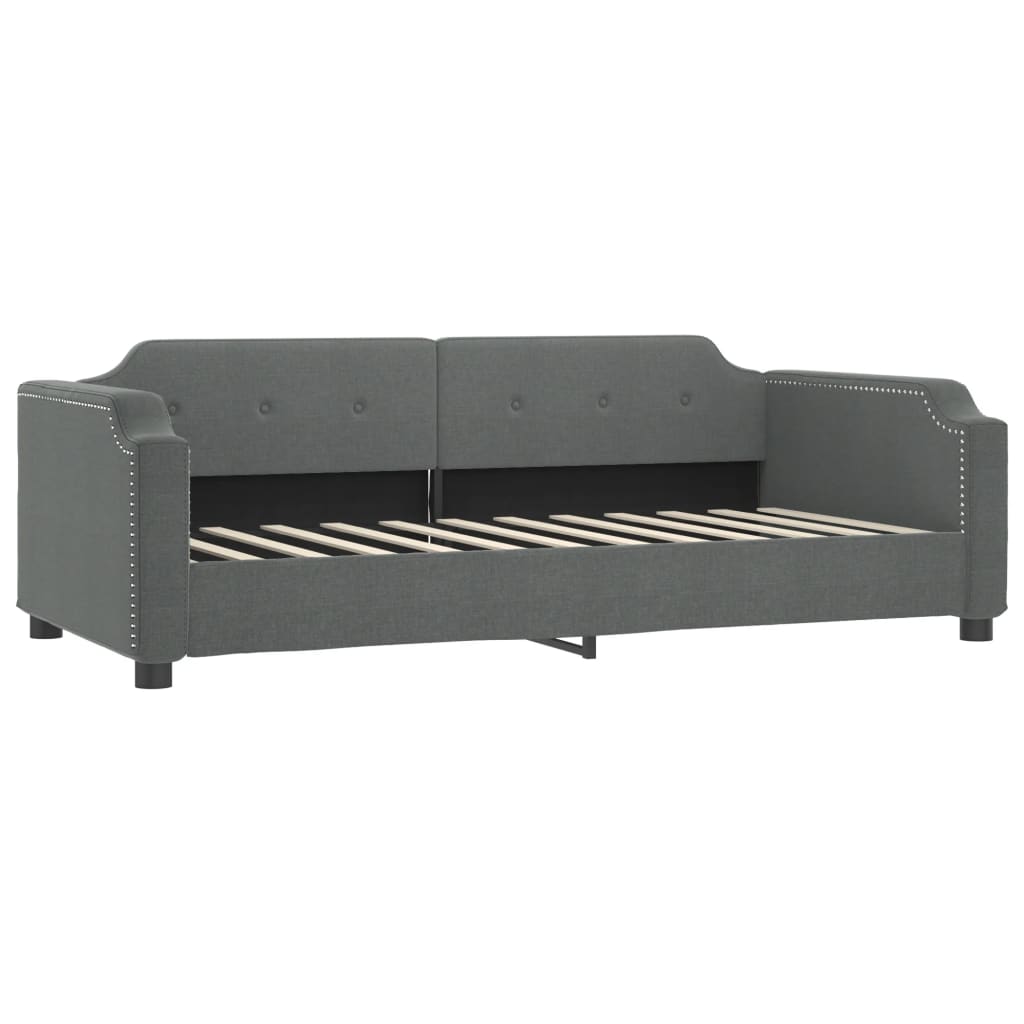 vidaXL Sofá cama nido tela gris oscuro 90x200 cm