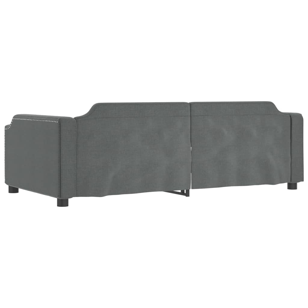 vidaXL Sofá cama nido tela gris oscuro 90x200 cm