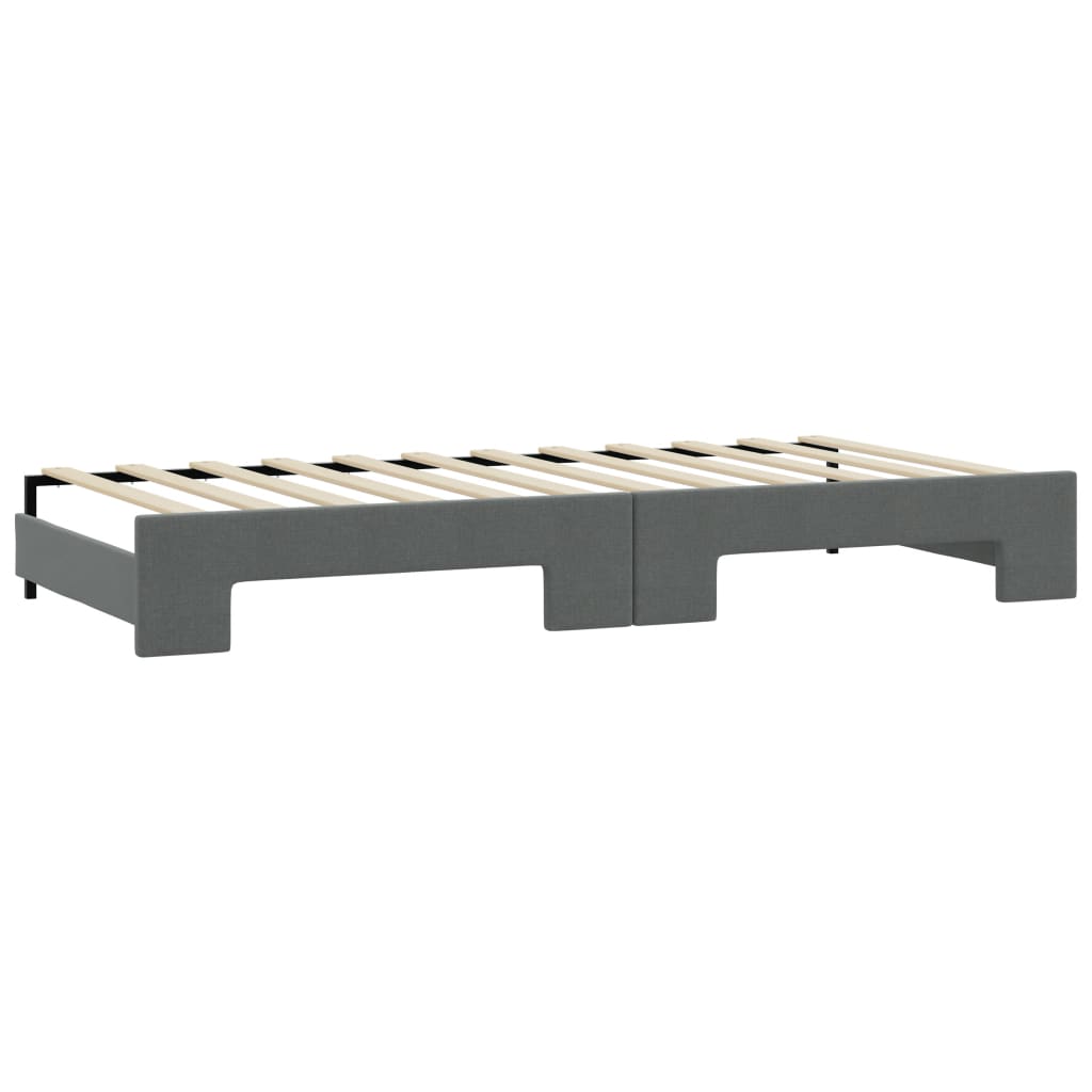 vidaXL Sofá cama nido tela gris oscuro 90x200 cm