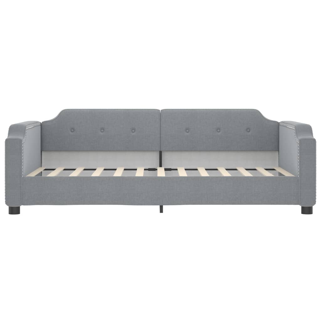 vidaXL Sofá cama nido con cajones tela gris claro 100x200 cm