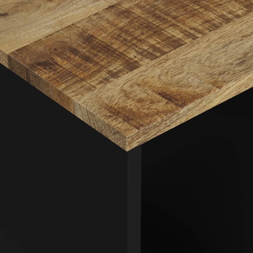 vidaXL Mesa auxiliar madera maciza mango y tecnológica 40x31x46 cm