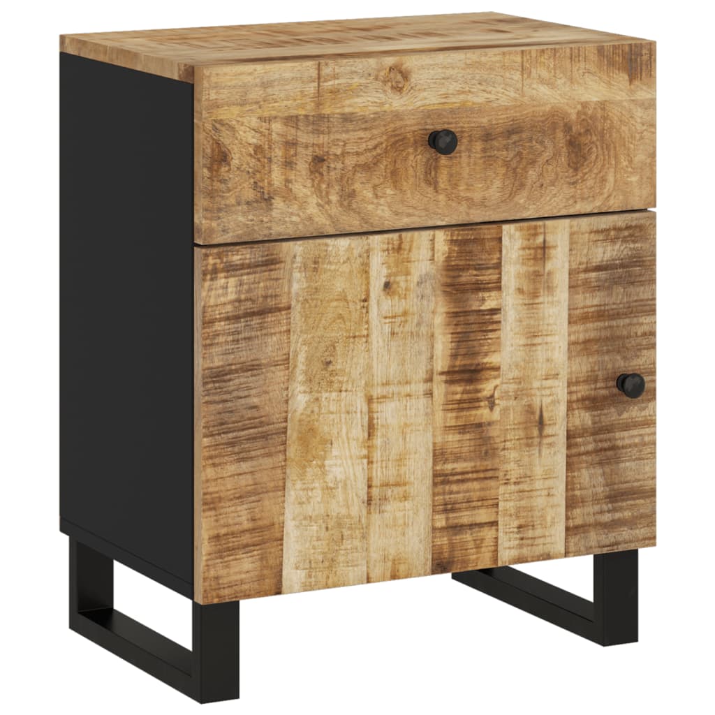 vidaXL Mesita de noche madera mango madera contrachapada 50x33x60 cm