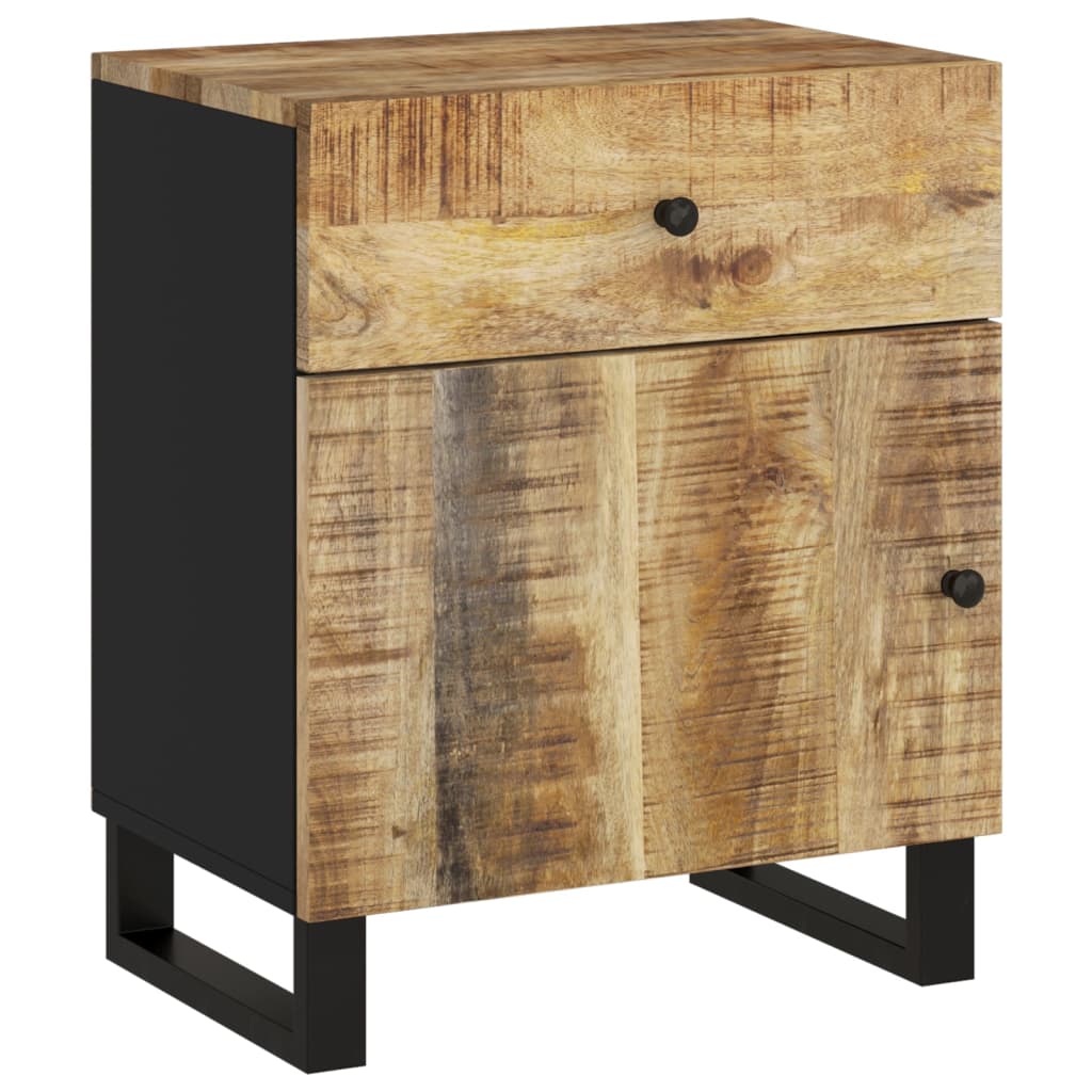 vidaXL Mesita de noche madera mango madera contrachapada 50x33x60 cm