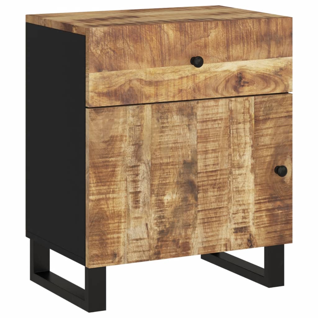 vidaXL Mesita de noche madera mango madera contrachapada 50x33x60 cm